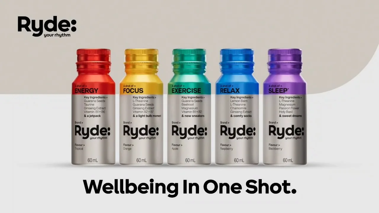 Ryde la nueva marca de bebidas funcionales y energéticas cuya propietaria es una tabacalera