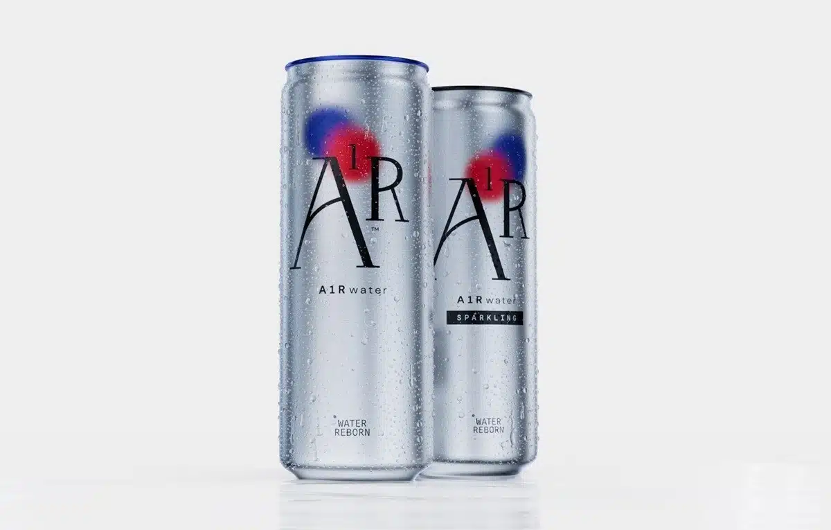 A1R es una nueva marca de agua envasada que se extrae de la atmósfera a nivel del mar.
