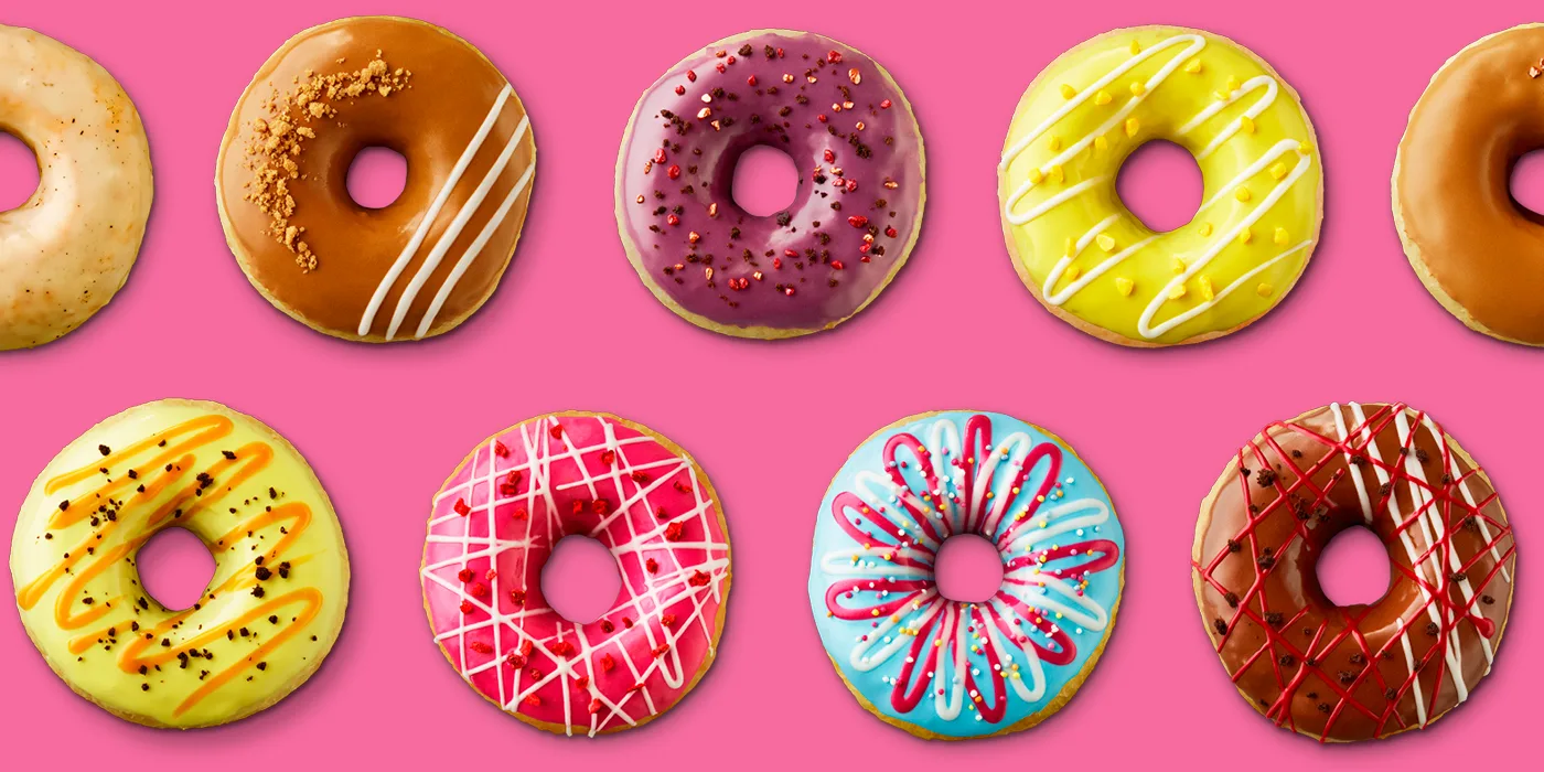 Donas y rosquillas de chocolate y glaseadas