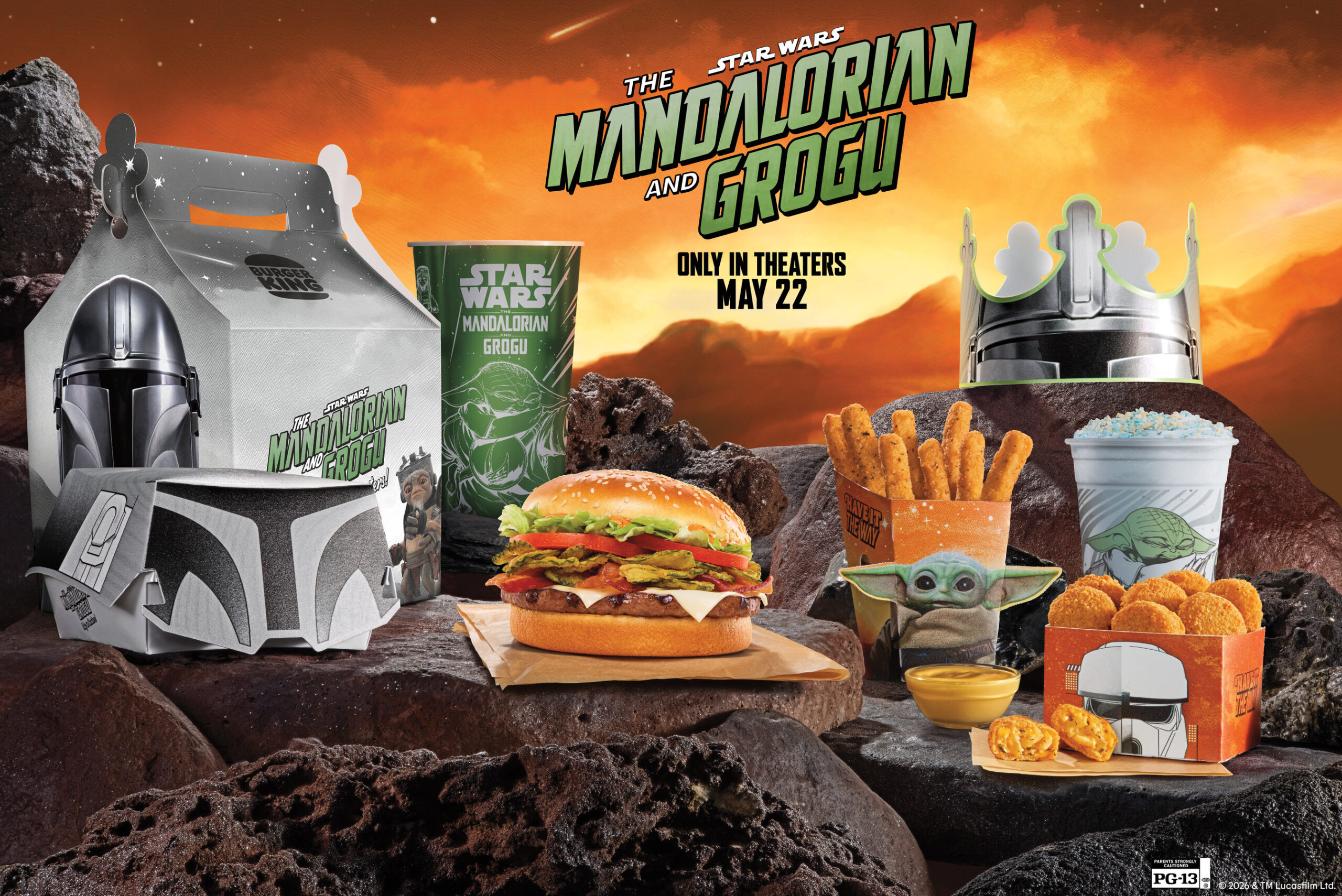 Burger King lanza una promoción exclusiva por el estreno de la nueva película de Star Wars: The Mandalorian y Grogu.