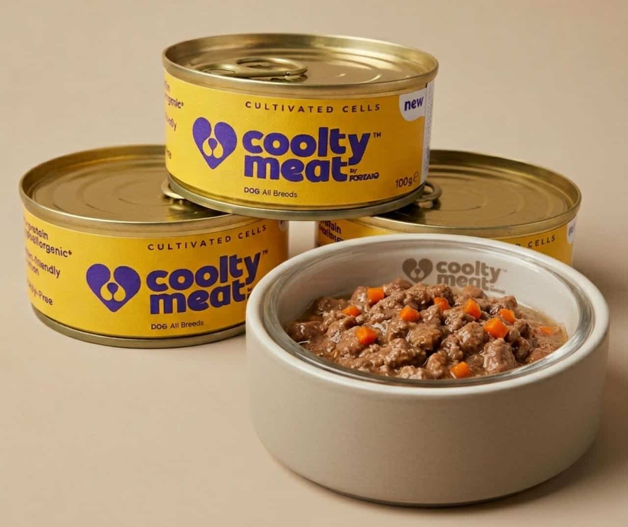 Llega la comida preparada para perros a base de carne cultivada.