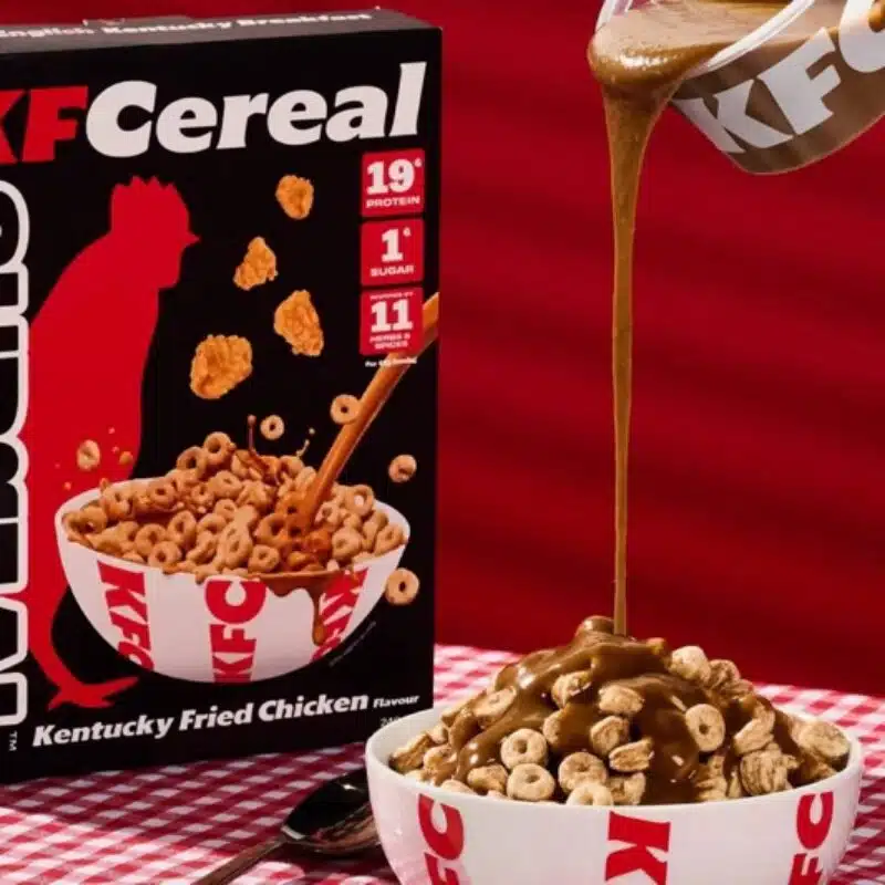 KFC lanza una marca de cereales con todo el sabor de sus alitas de pollo.