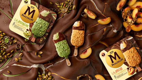 Llegan los nuevos sabores de helados Magnum con pistacho y melocotón