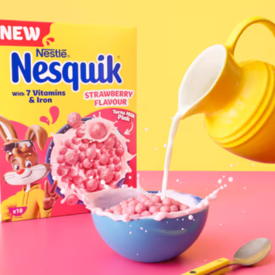 Llegan los cereales de Nesquik… sabor fresa.