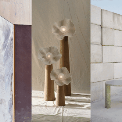 Muebles creados con cáscaras de huevo, algas y más.