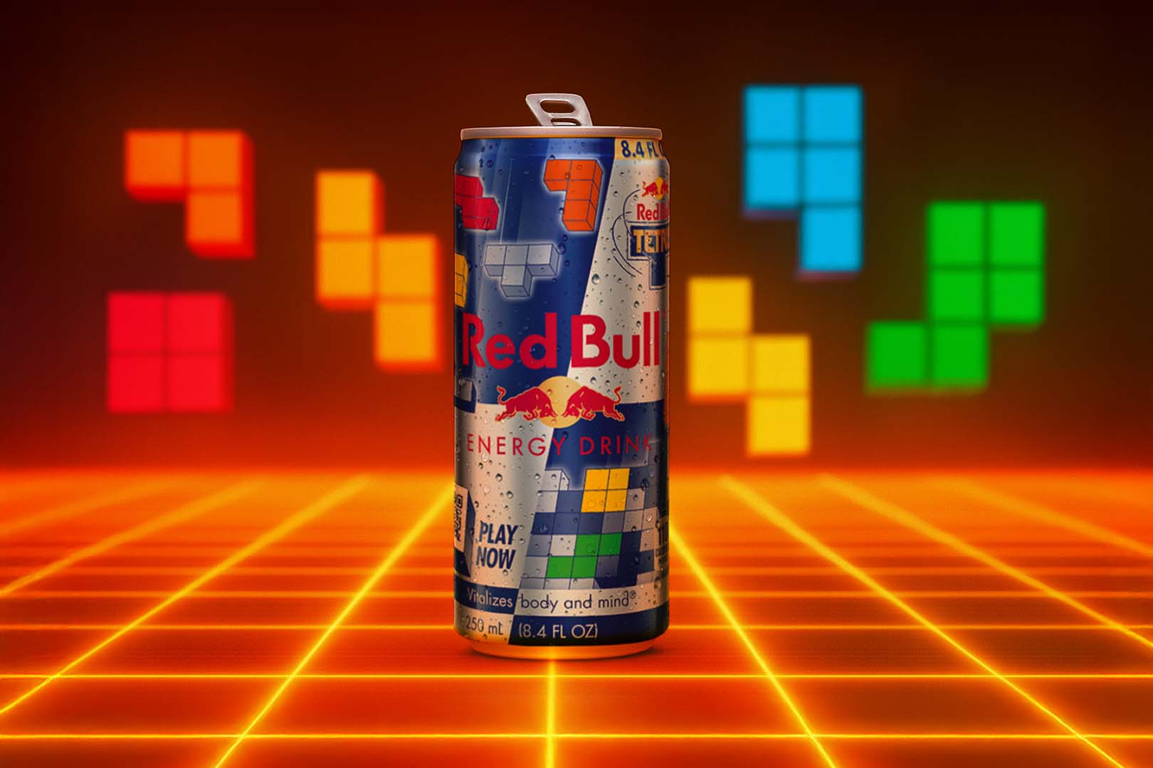 Bebida energética Red Bull edición limitada Tetris.